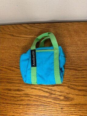Vintage 1999 American Girl Duffle Bag Blue 5” Zip Up pleasant company